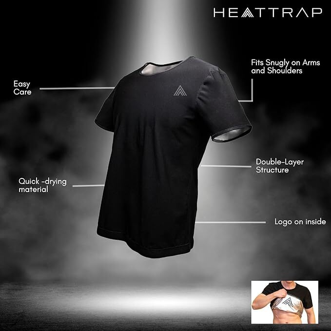 HEATTRAP Sauna Suit T-Shirt Black